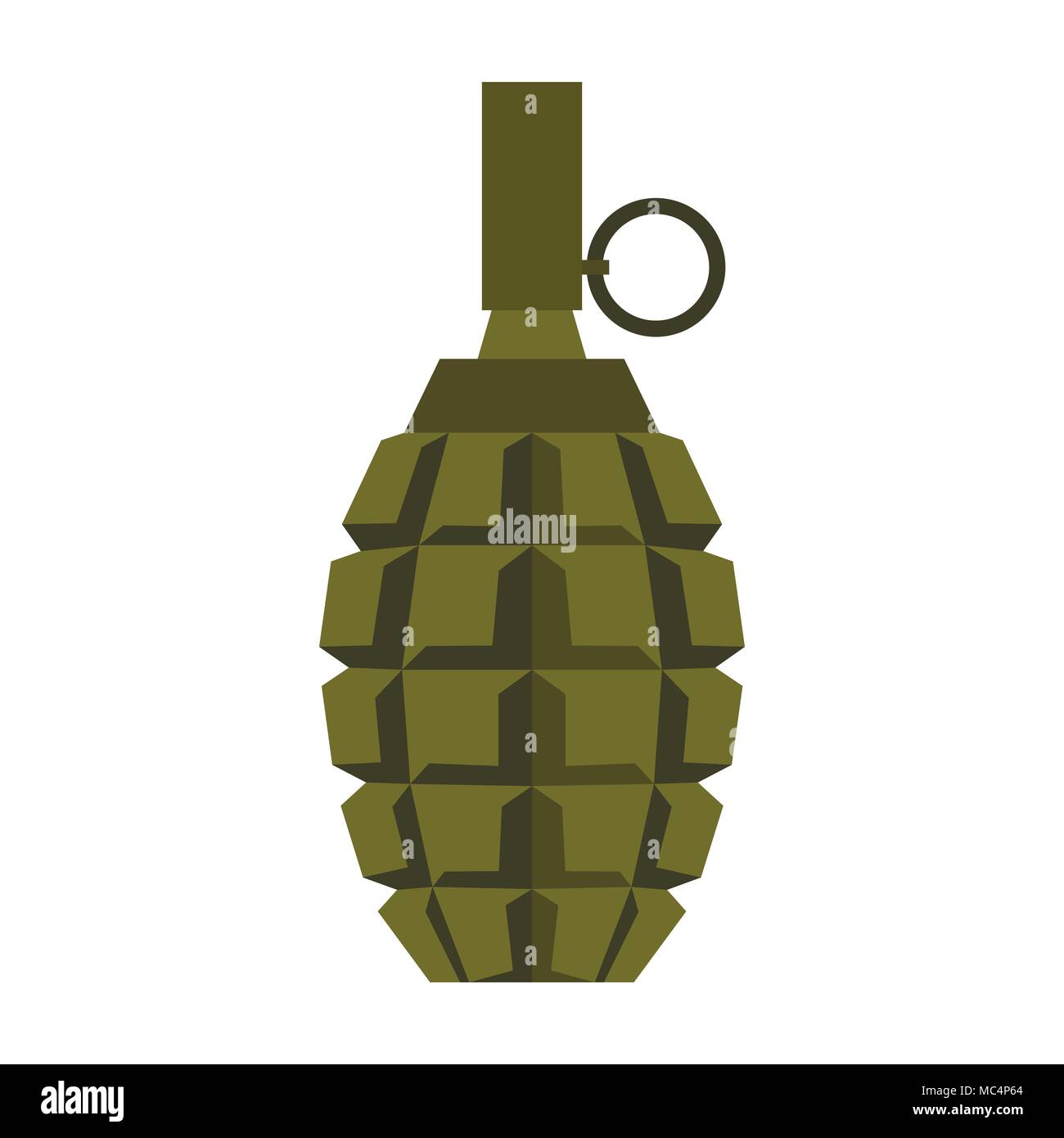 Hand grenade icon in flat style Stock Vector Image & Art - Alamy