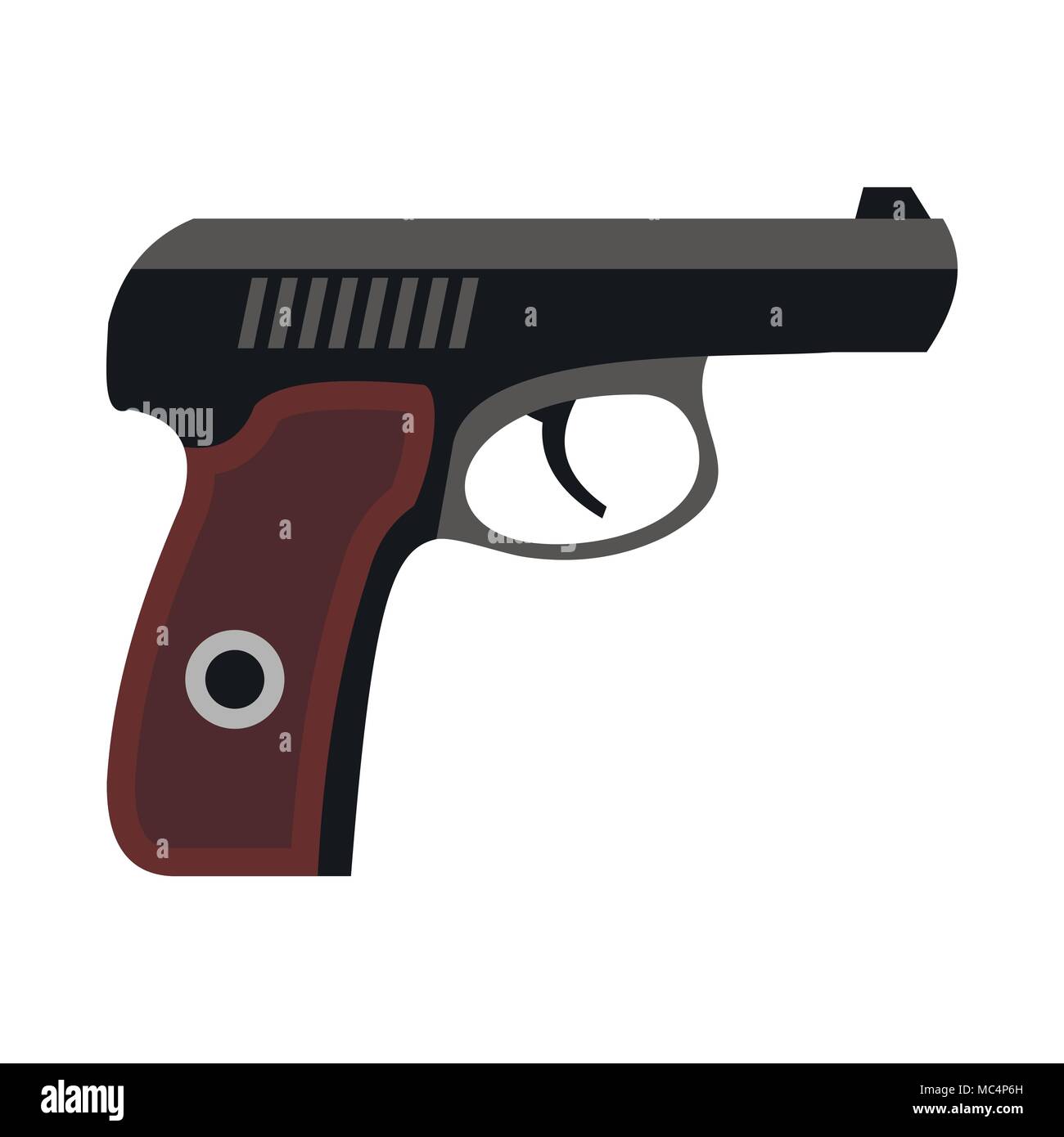Gun icon in flat style Stock Vector Image & Art - Alamy