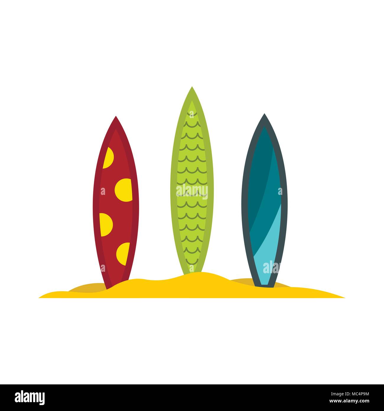 Three surfboards icon, flat style Stock Vector Image & Art - Alamy
