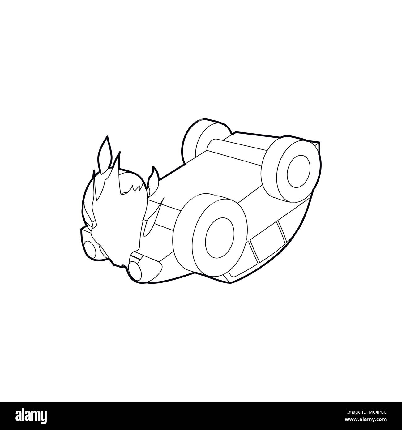 Car accident icon, outline style Stock Vector Image & Art - Alamy