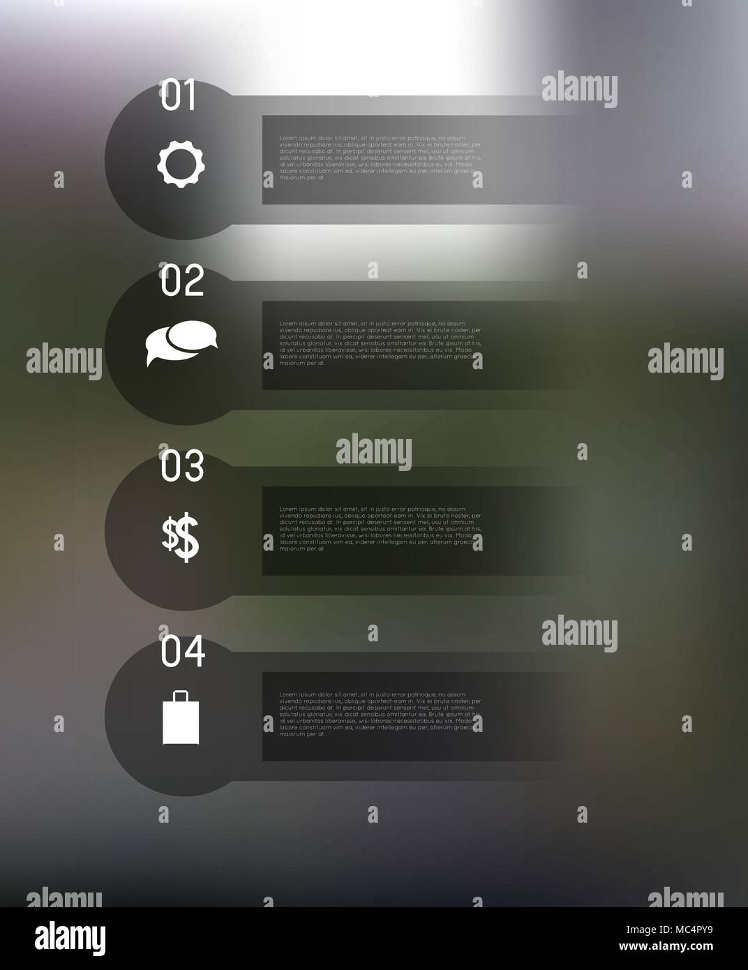 abstract transparent infographic option banners template Stock Vector ...