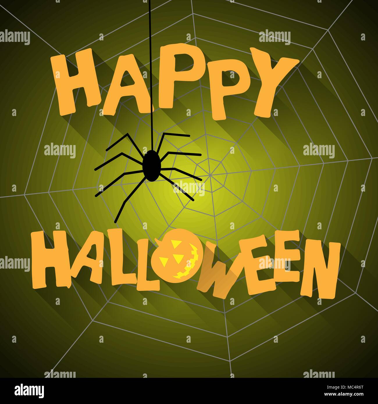 hand drawn halloween background with spider web Stock Vector Image ...
