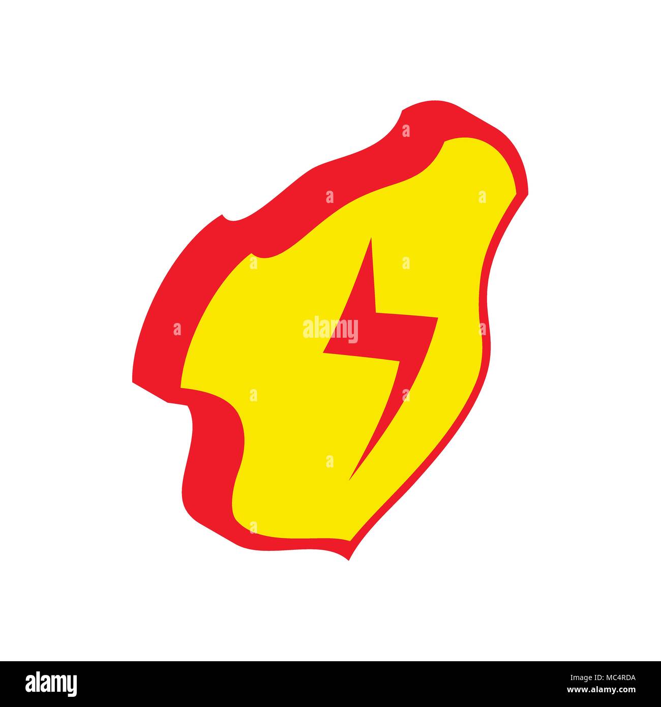 Shield with lighting icon, isometric 3d style Stock Vector