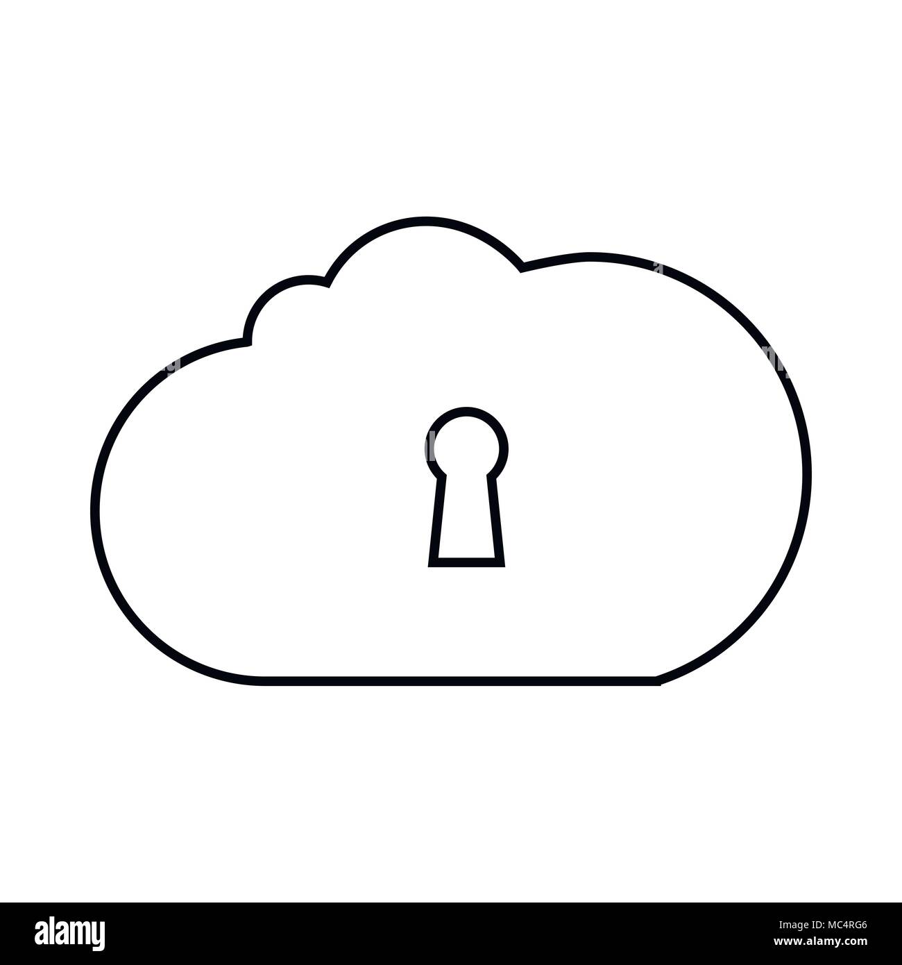 Cloud storage icon, outline style Stock Vector Image & Art - Alamy