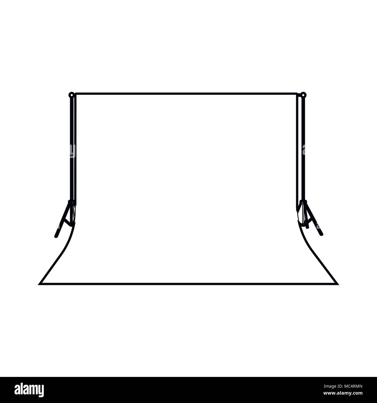 Backdropfor photography icon, outline style Stock Vector