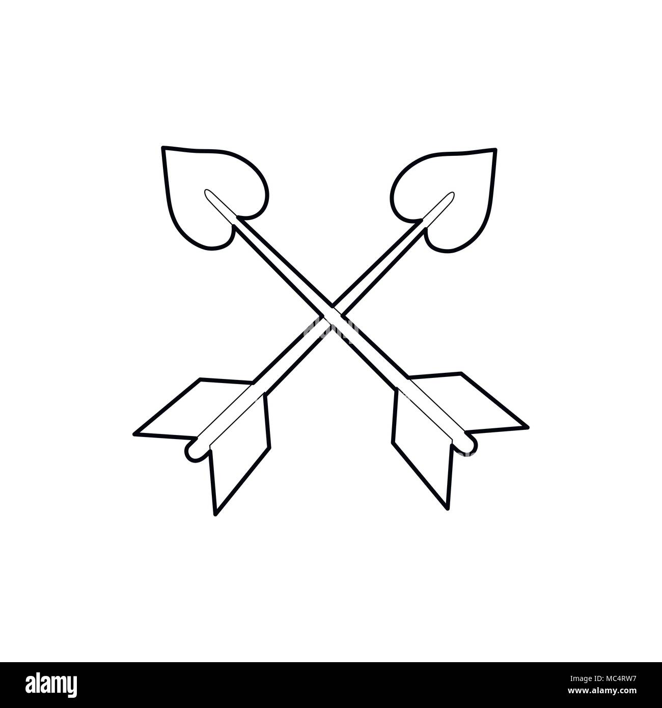 Indian arrow cross isolated icon hi-res stock photography and images ...