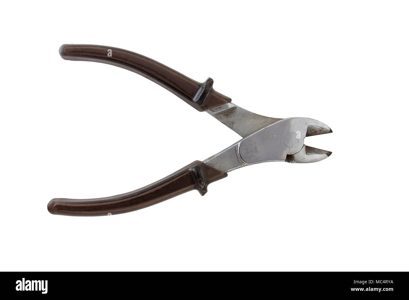 wire cutting pliers isolated on a white background Stock Photo