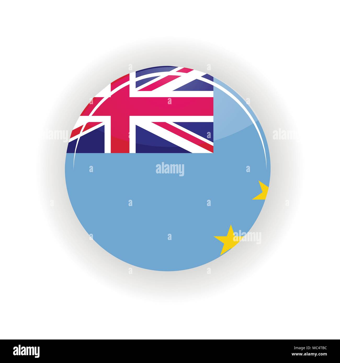 Tuvalu icon circle Stock Vector