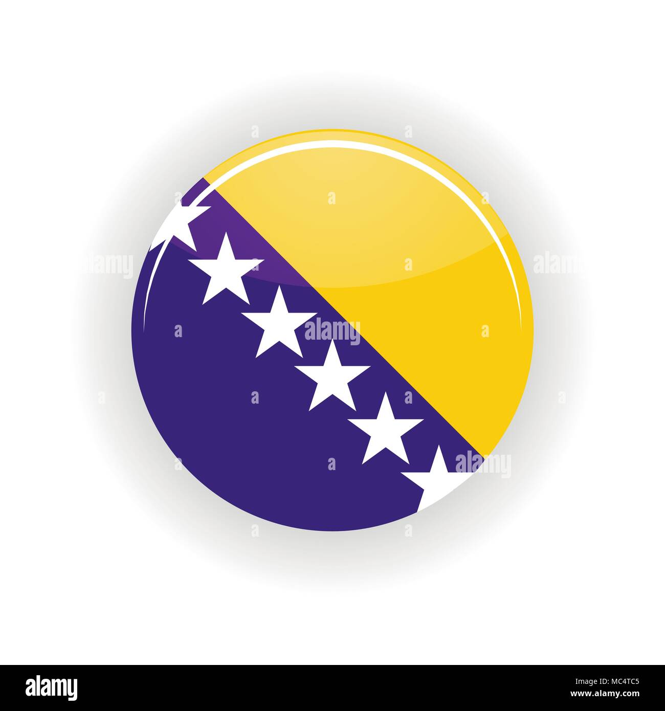 Bosnia and Herzegovina icon circle Stock Vector