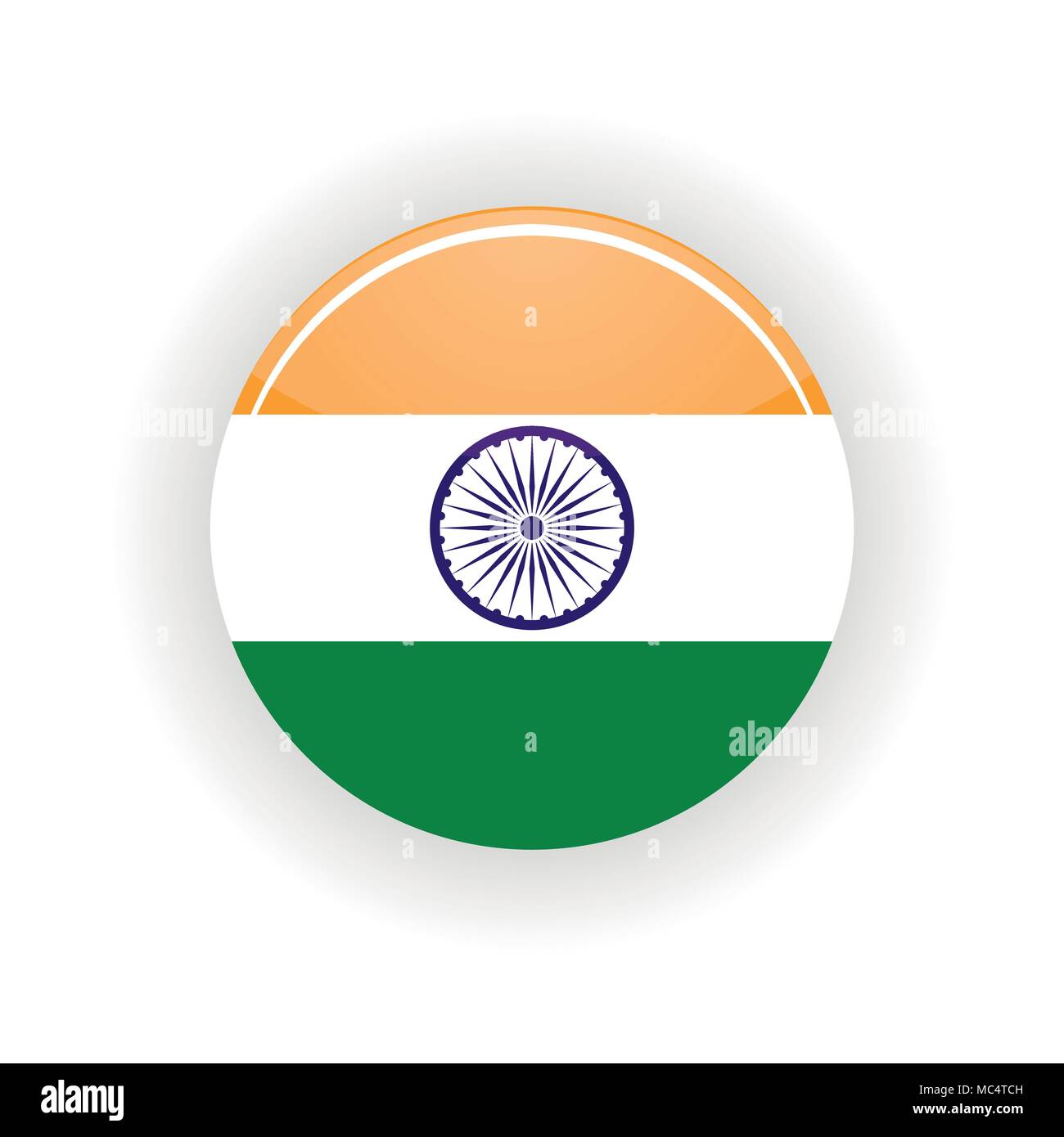 India icon circle Stock Vector