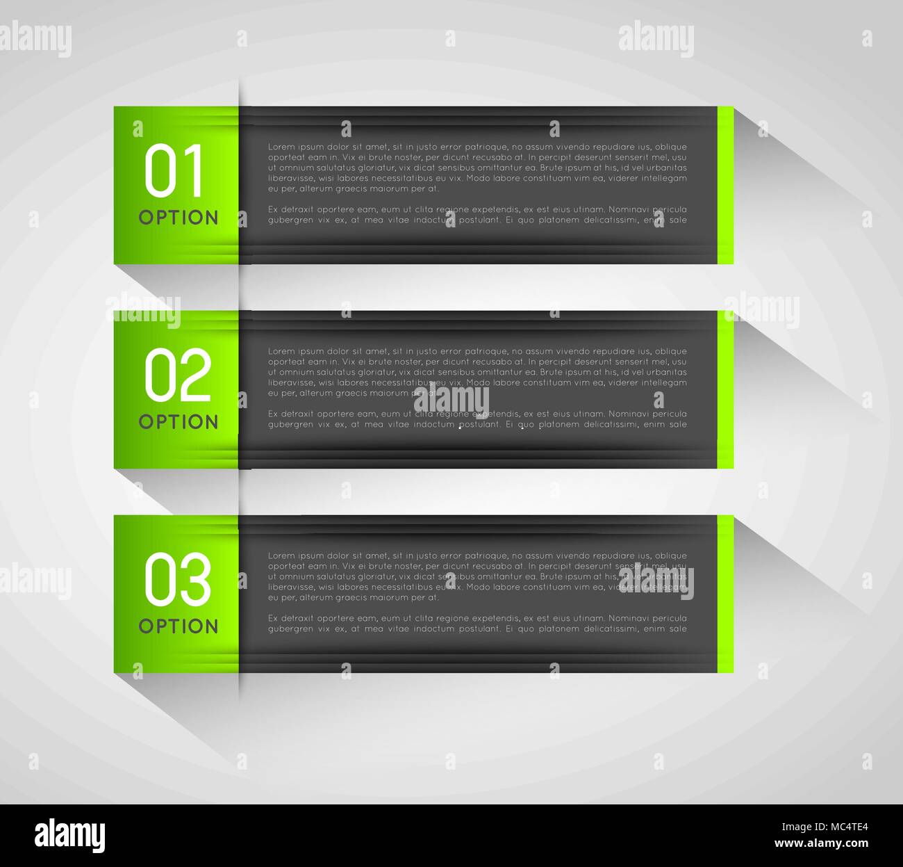 abstract vector banners with option steps, design template Stock Vector