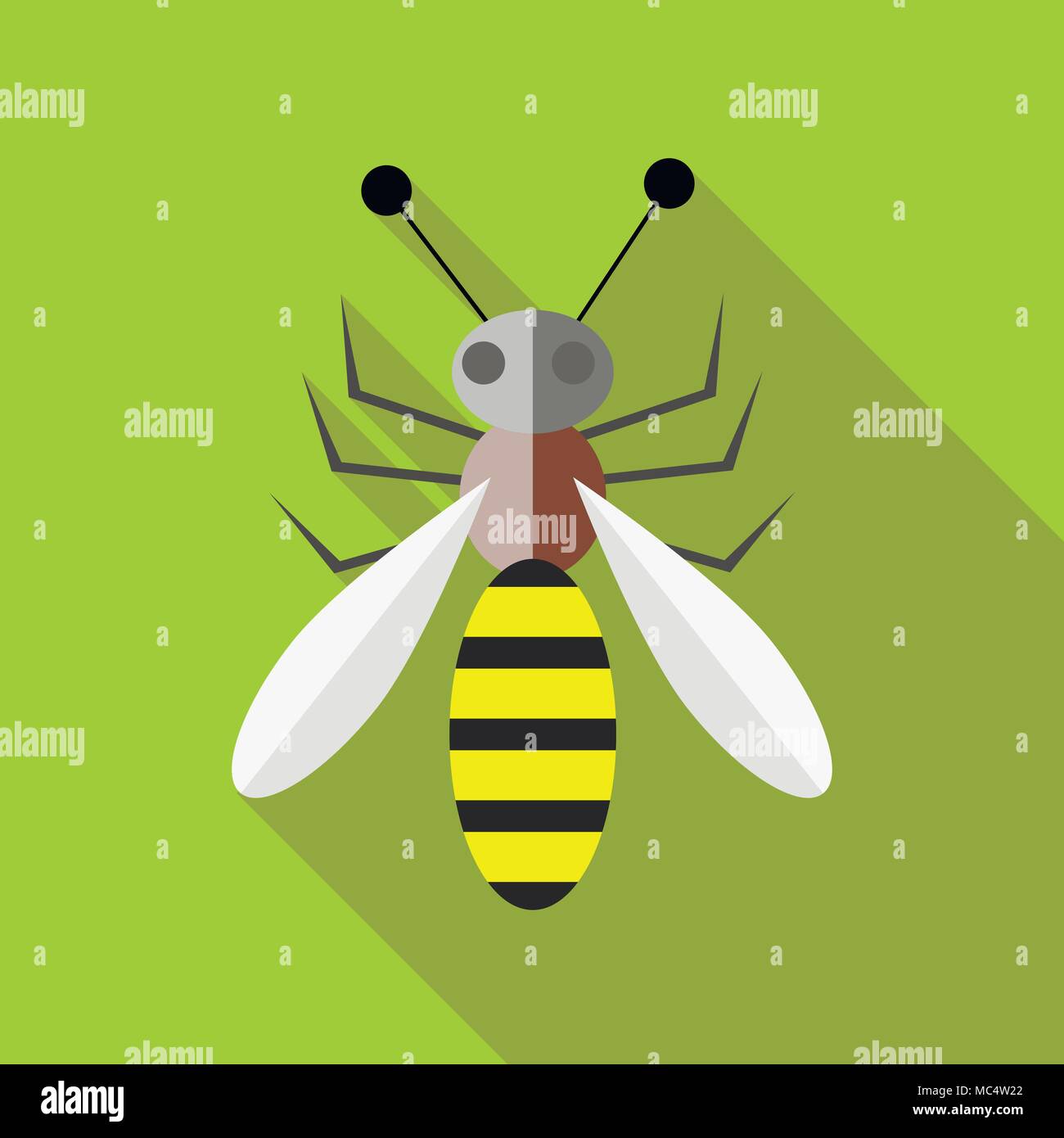 Bee icon, flat style Stock Vector Image & Art - Alamy