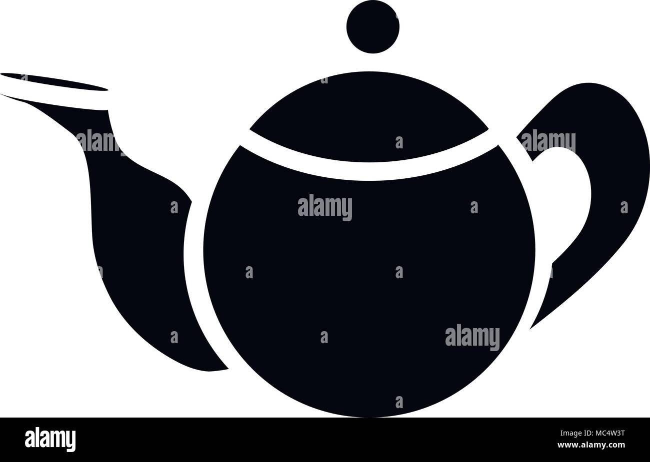 Teapot icon in simple style Stock Vector