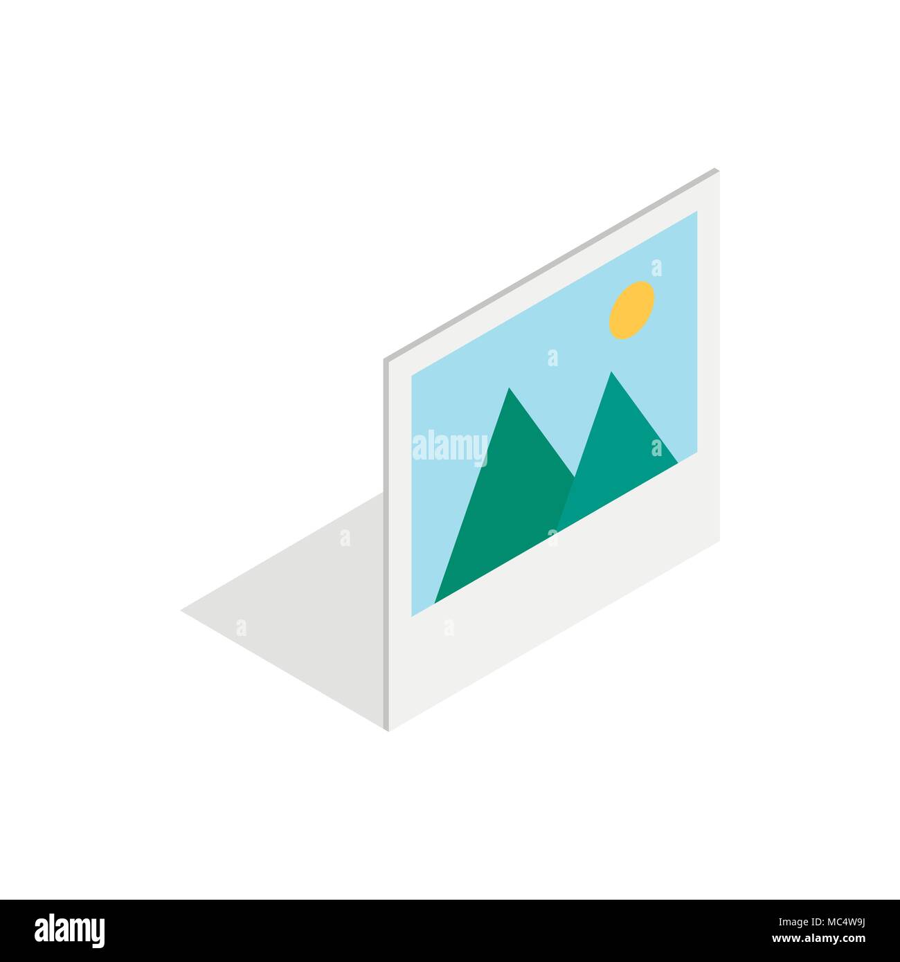 Picture with mountains and sun icon Stock Vector Image & Art - Alamy