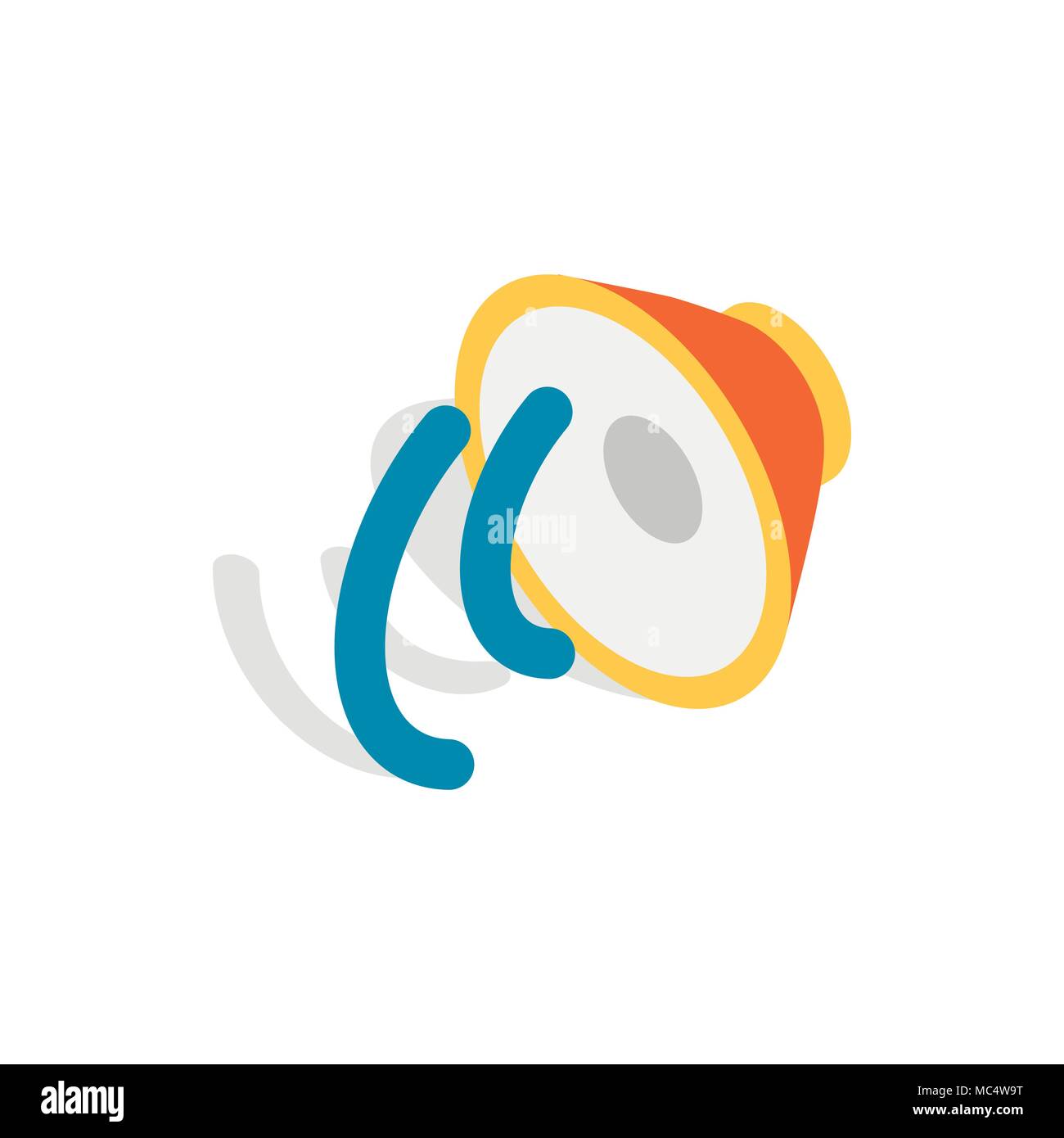 Speaker icon in isometric 3d style Stock Vector