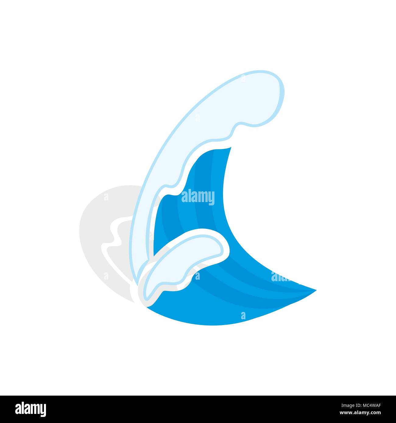 Water wave icon, isometric 3d style Stock Vector Image & Art - Alamy