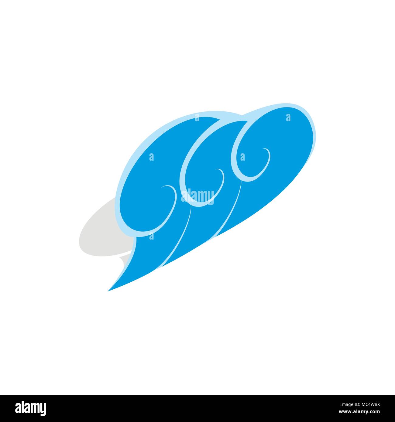 Blue wave icon, isometric 3d style Stock Vector Image & Art - Alamy