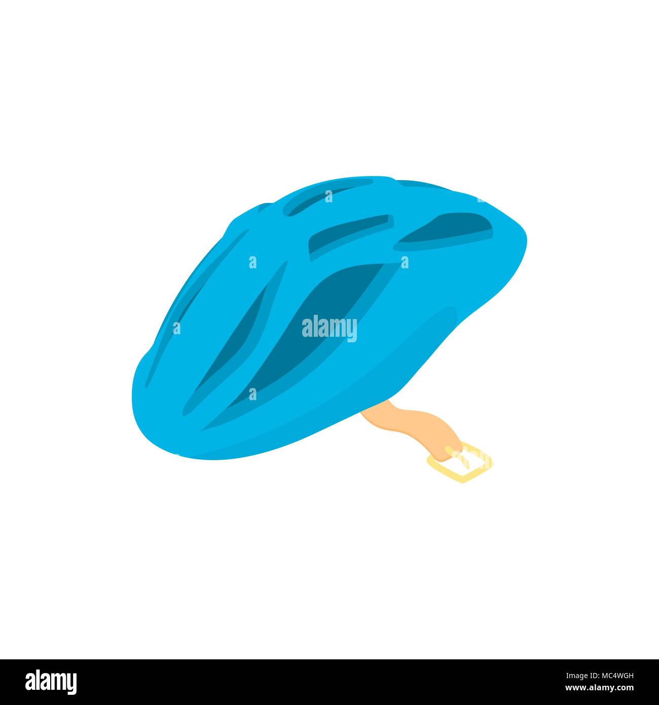 Blue bicycle helmet icon, cartoon style Stock Vector Image & Art Alamy