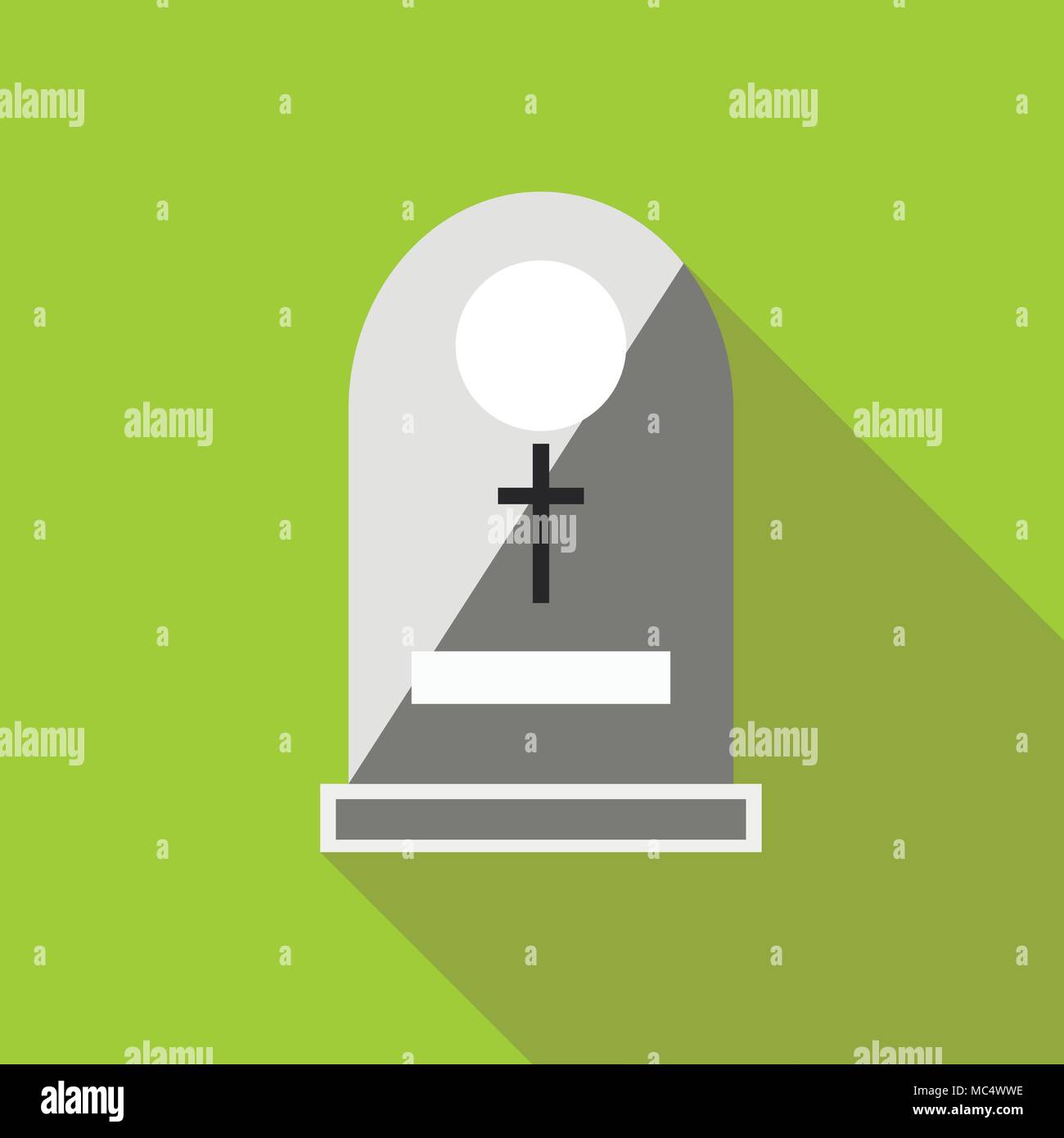 Sepulchral monument icon, flat style Stock Vector