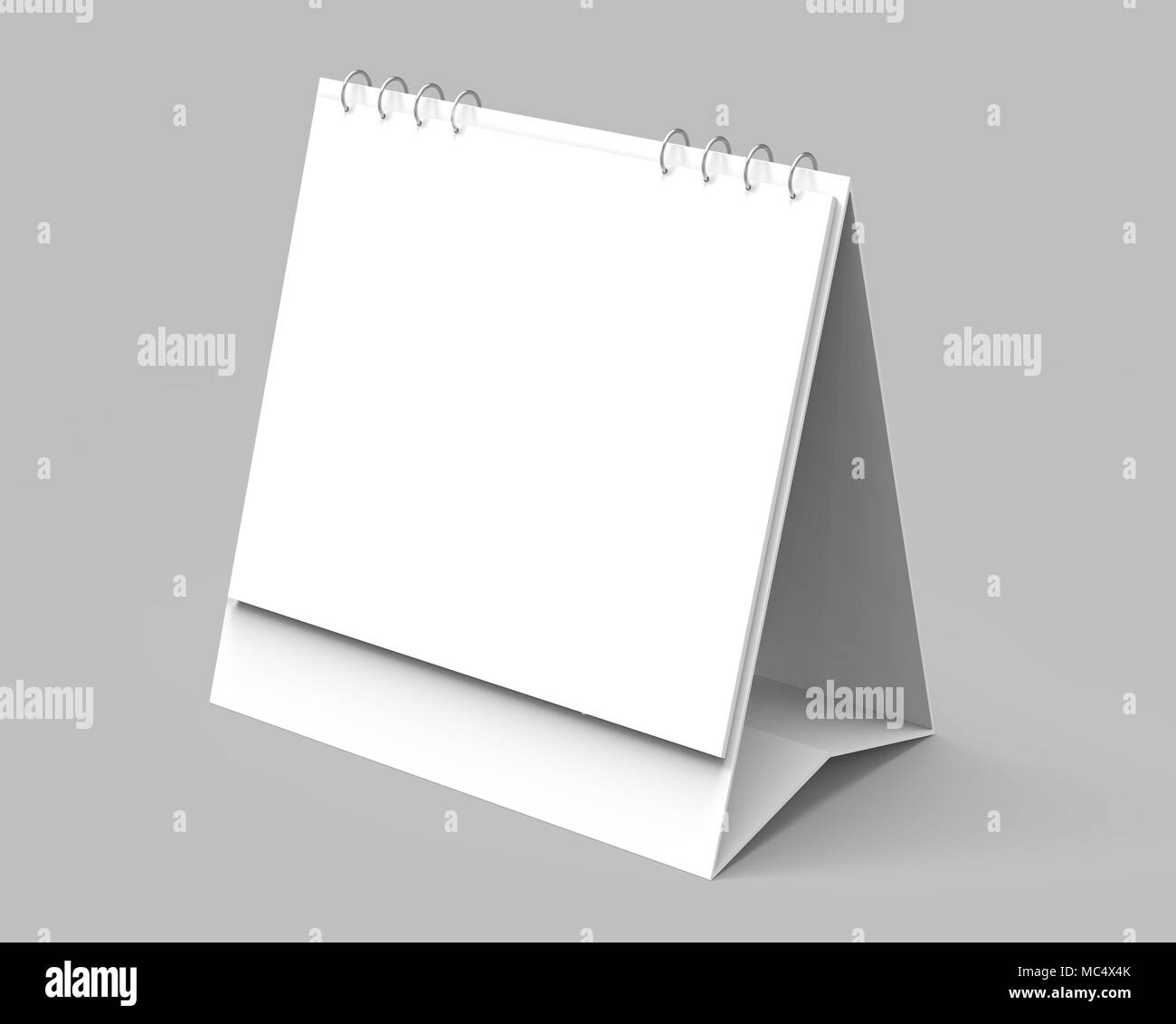 Blank desk calendar, 3d render calendar mockup with empty space for design uses, square design