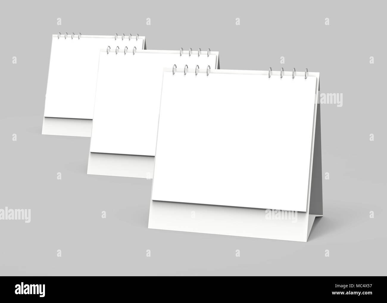 Blank desk calendar, 3d render calendar mockup with empty space for design uses, square design