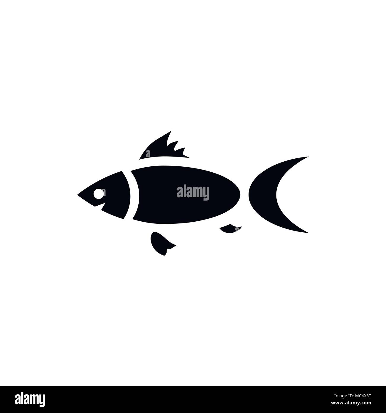 Fish icon in simple style Stock Vector Image & Art - Alamy