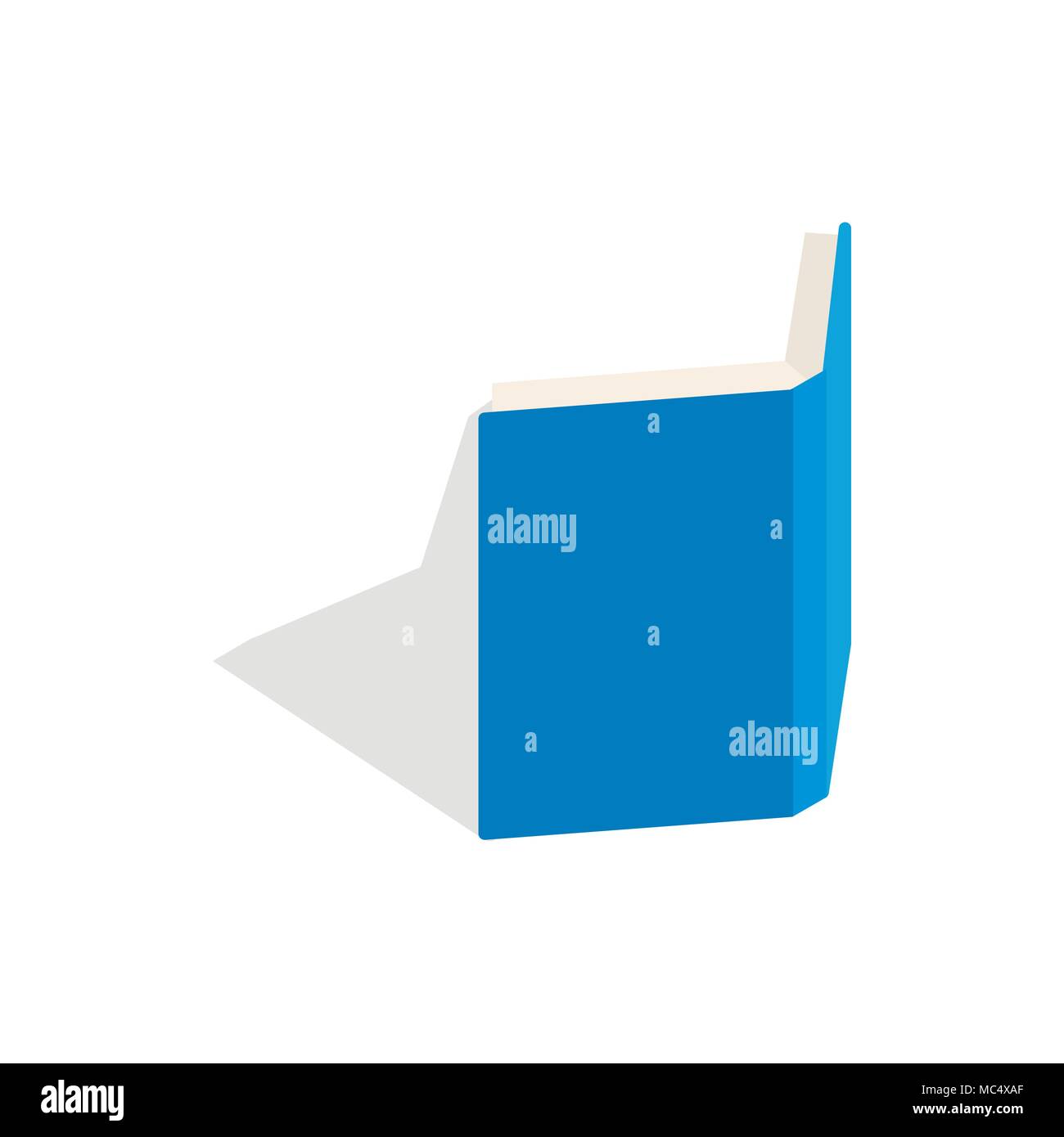 Blue open book cover icon, isometric 3d style Stock Vector Image & Art ...