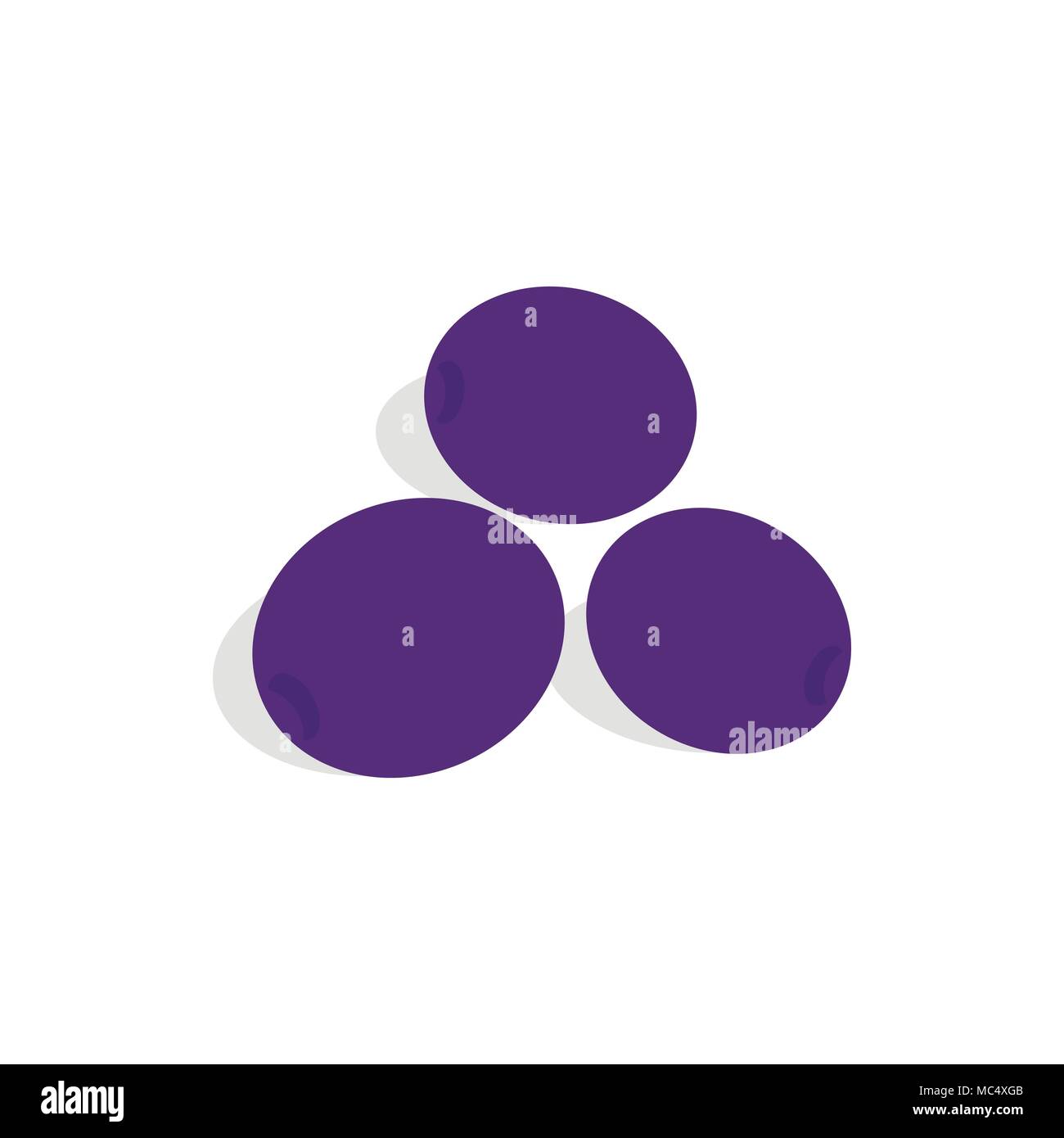 Blue plum icon, isometric 3d style Stock Vector