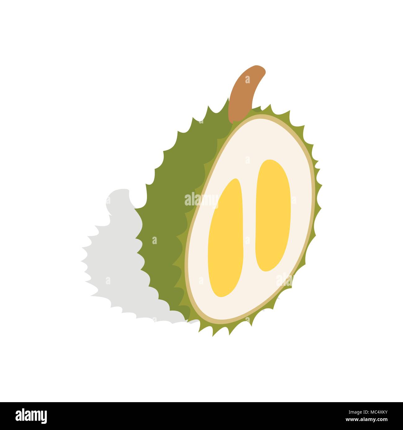 Durian icon, isometric 3d style Stock Vector