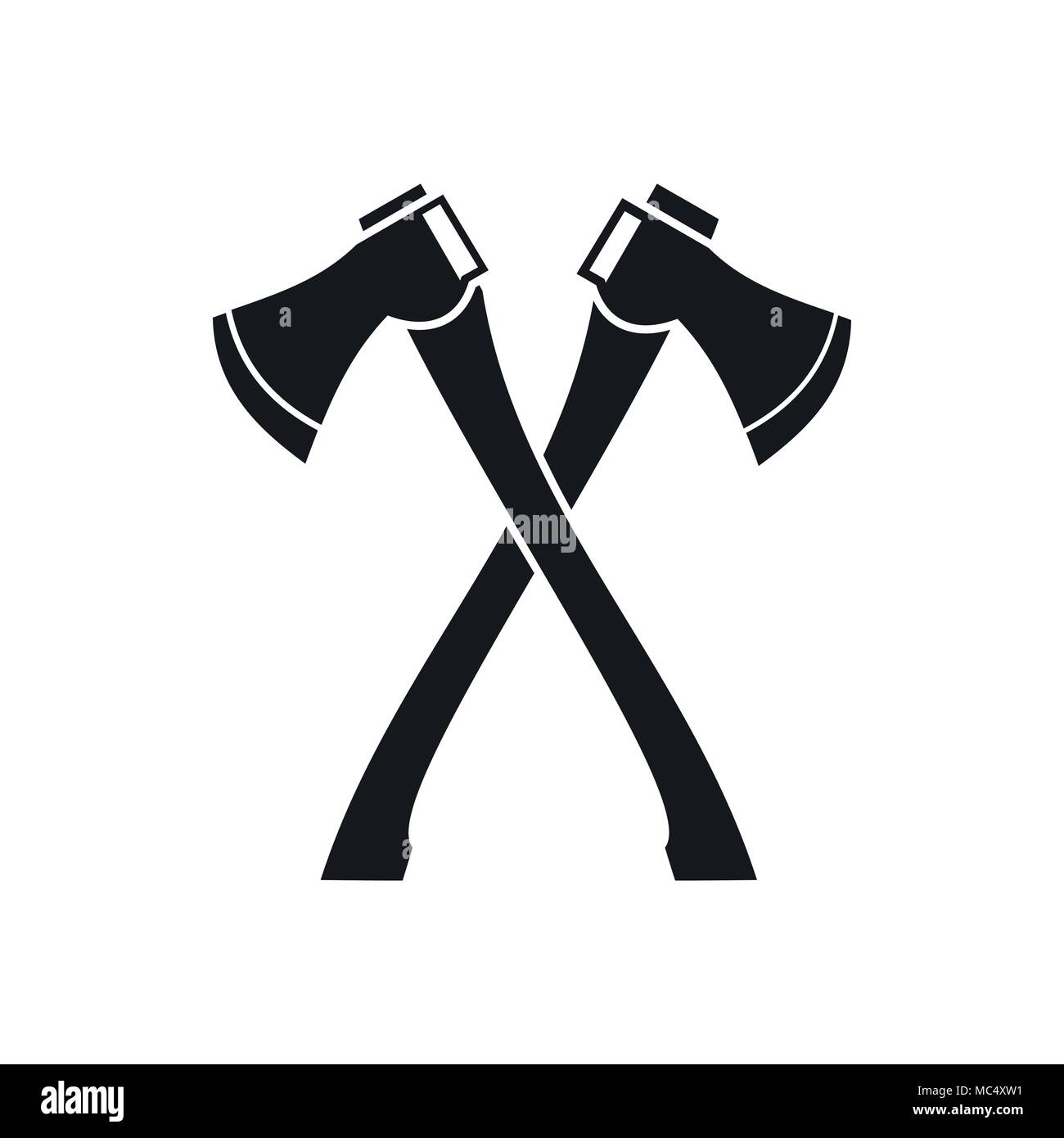 Two crossed axes icon, simple style Stock Vector Image & Art Alamy