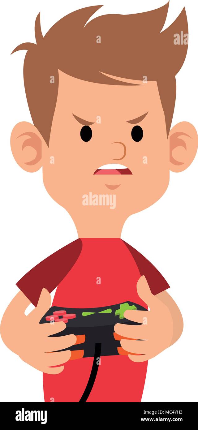 Angry Boy Playing Video Game Stock Illustrations – 49 Angry Boy