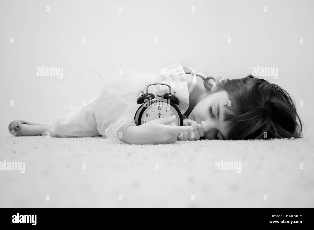 Cute Girl Dreaming Stock Photo