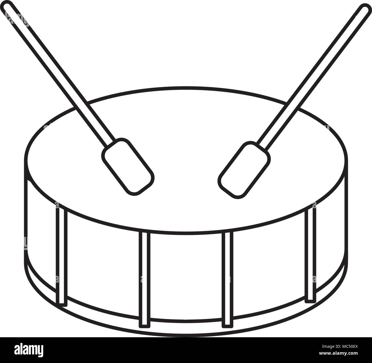 drum icon over white background, vector illustration Stock Vector Image ...