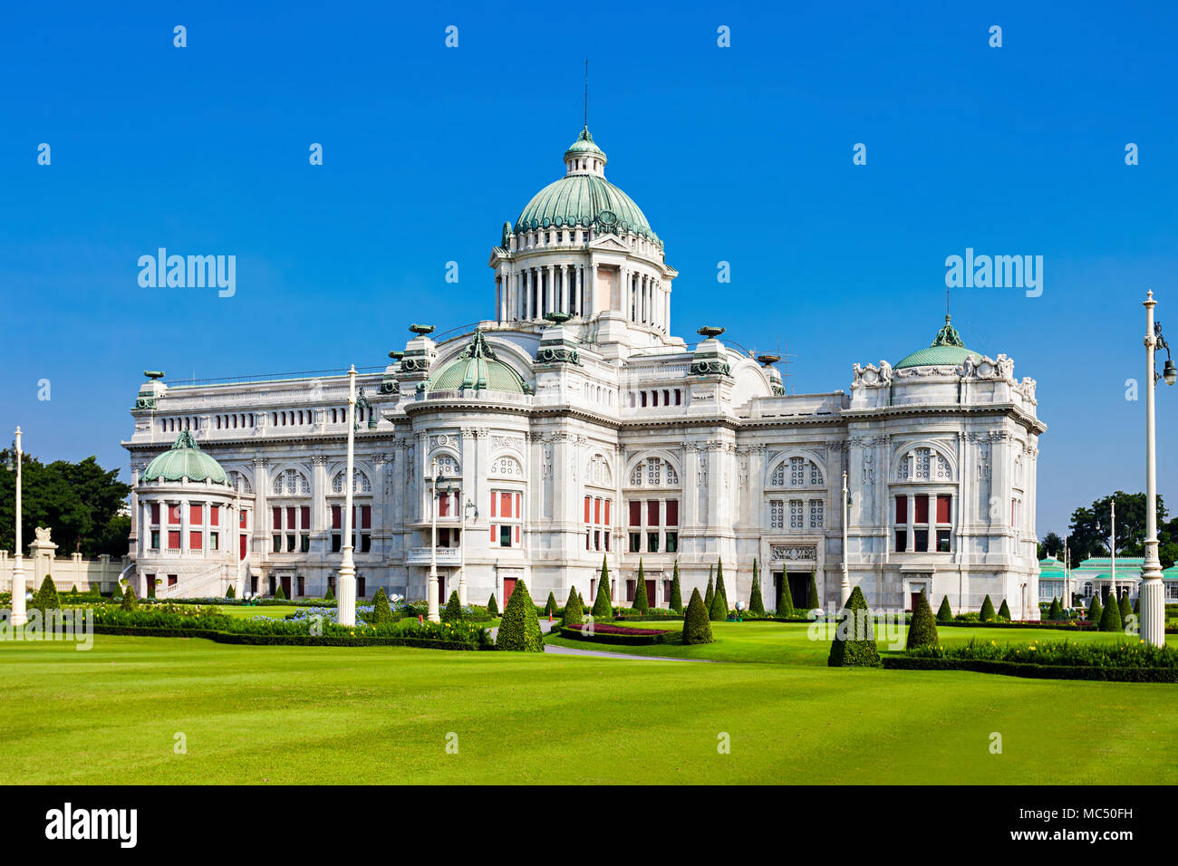 The Ananta Samakhom Throne Hall is a former reception hall within Dusit Palace in Bangkok, Thailand Stock Photo