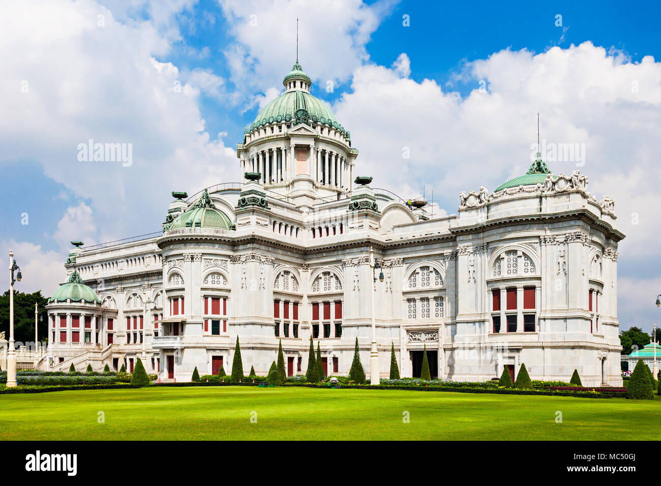 The Ananta Samakhom Throne Hall is a former reception hall within Dusit Palace in Bangkok, Thailand Stock Photo