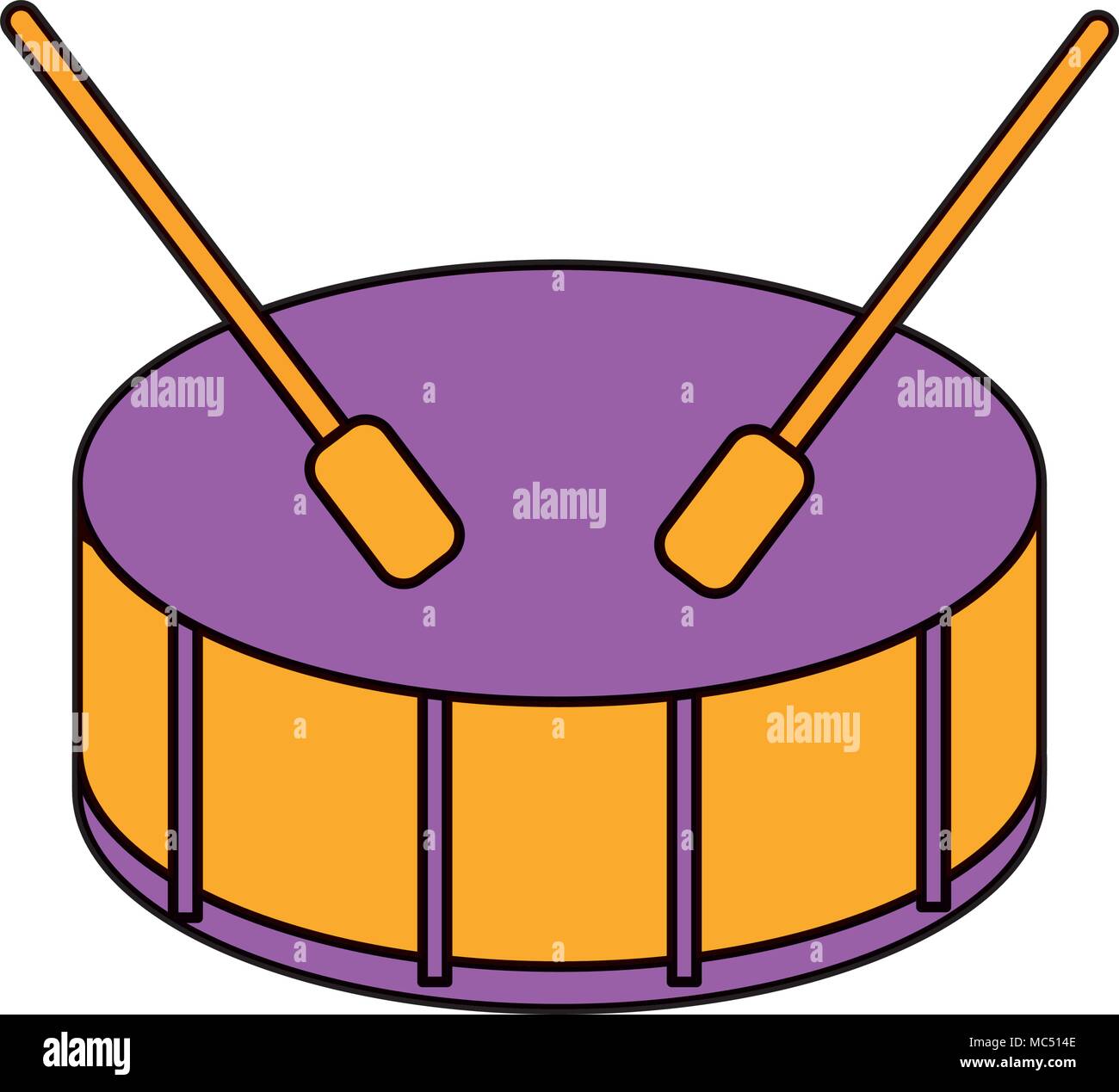 drum icon over white background, colorful design. vector illustration ...
