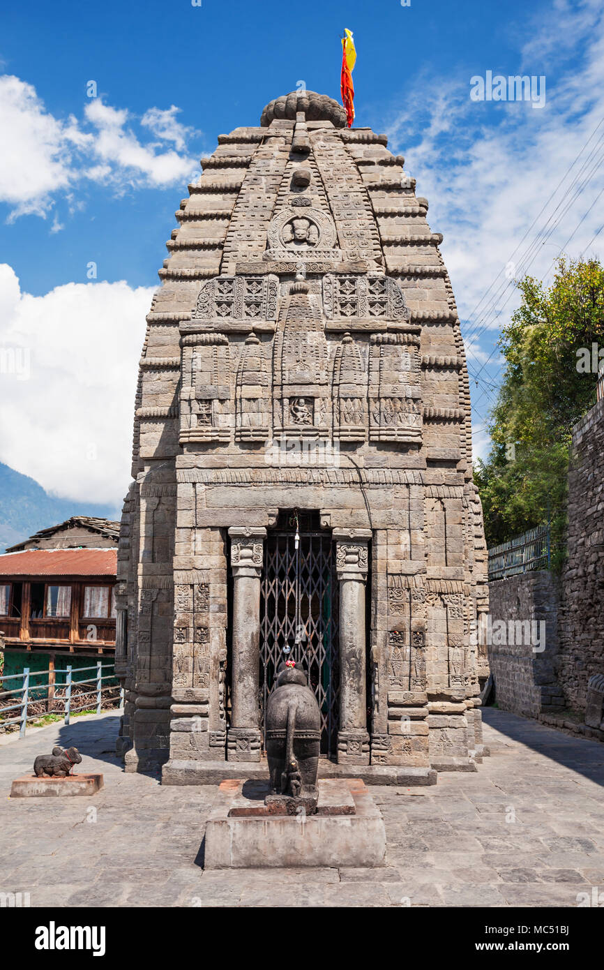 Gauri Shankar Temple in Naggar, Himachal Pradesh, India Stock Photo