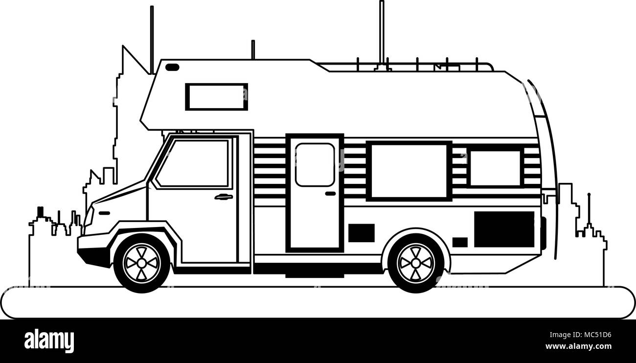 Camper Van Black and White Stock Photos & Images Alamy