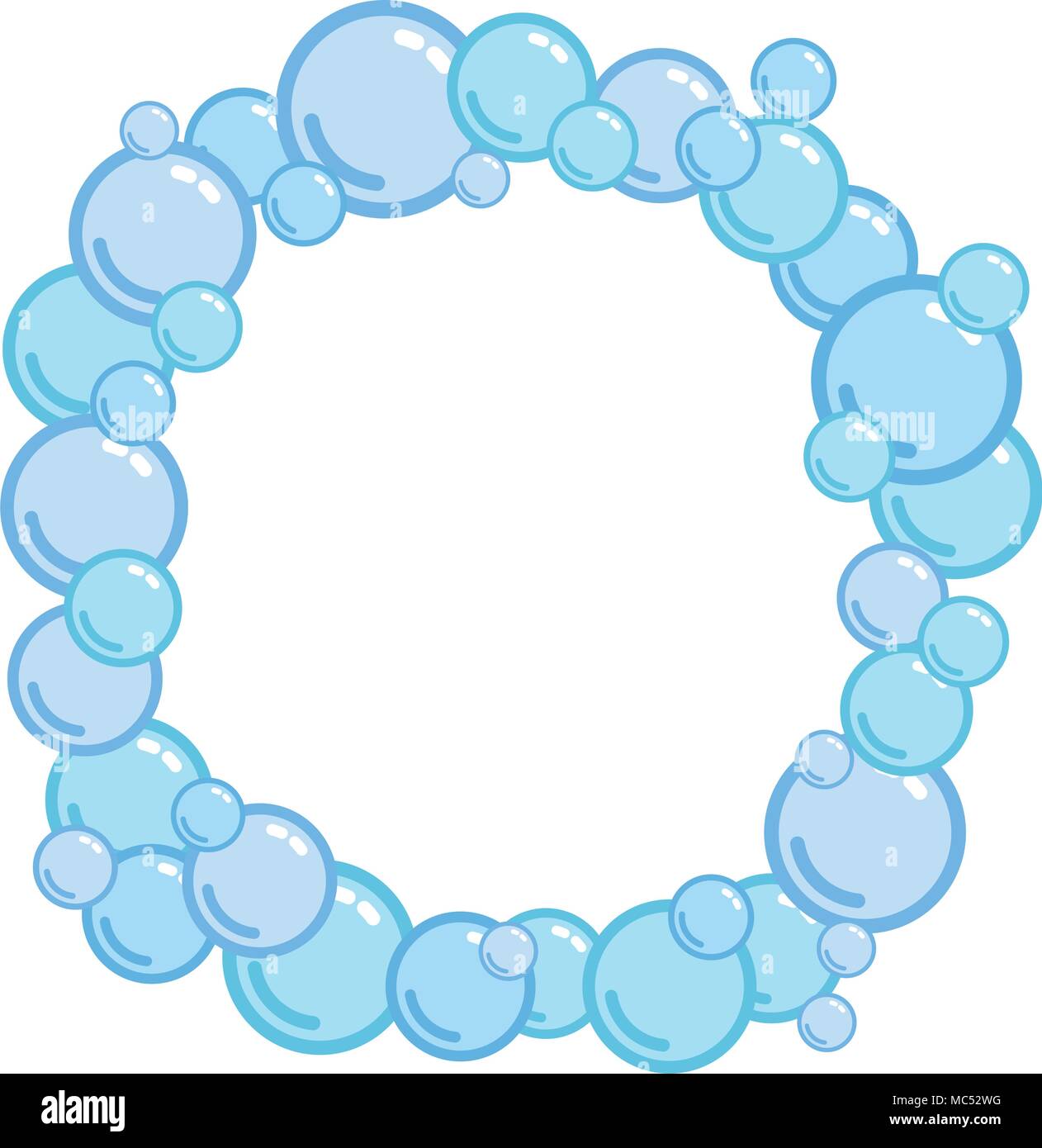 Bubble frame, place for text from blobs, soap blister bounding box, foam  border, vector Stock Vector Image & Art - Alamy