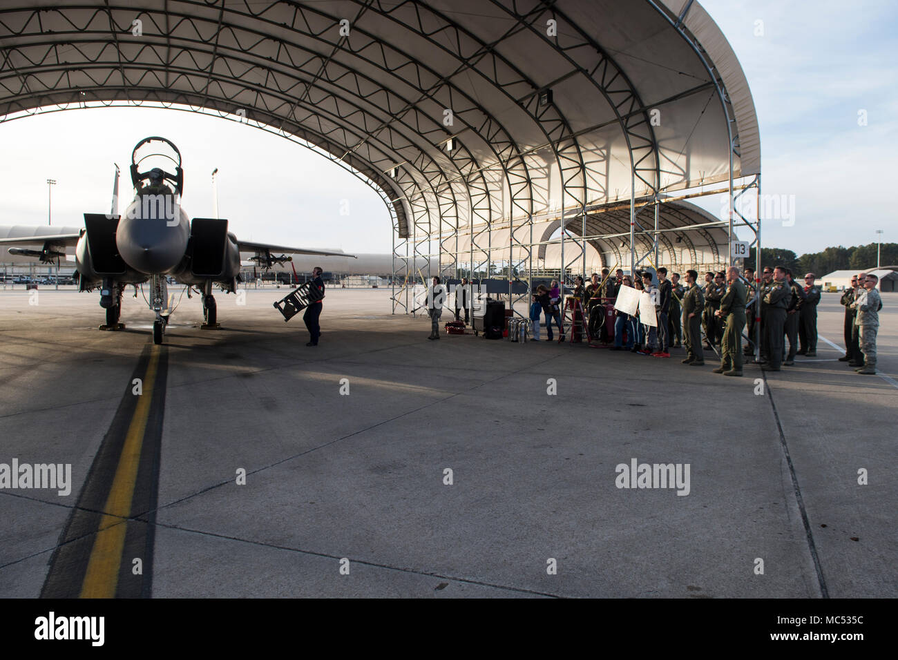 Family and friends of Lt. Col. Eric Ostendorf, 307th Fighter Squadron ...