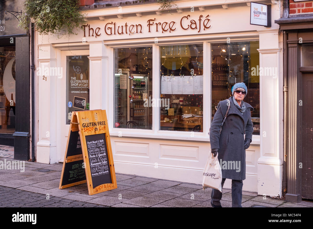 The Gluten Free Cafe in Norwich , Norfolk , England , Uk Stock Photo