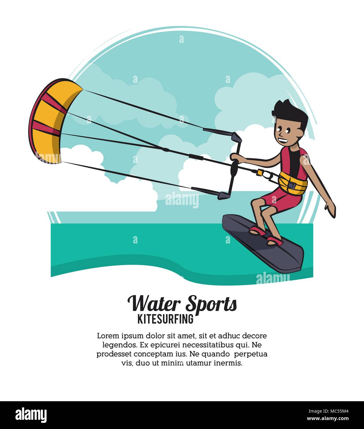 Water sports infographic Stock Vector