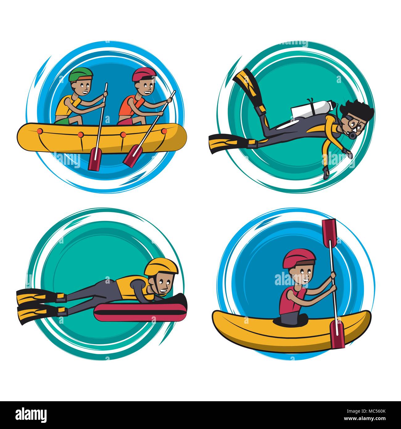 Water sports cartoons Stock Vector Image & Art Alamy