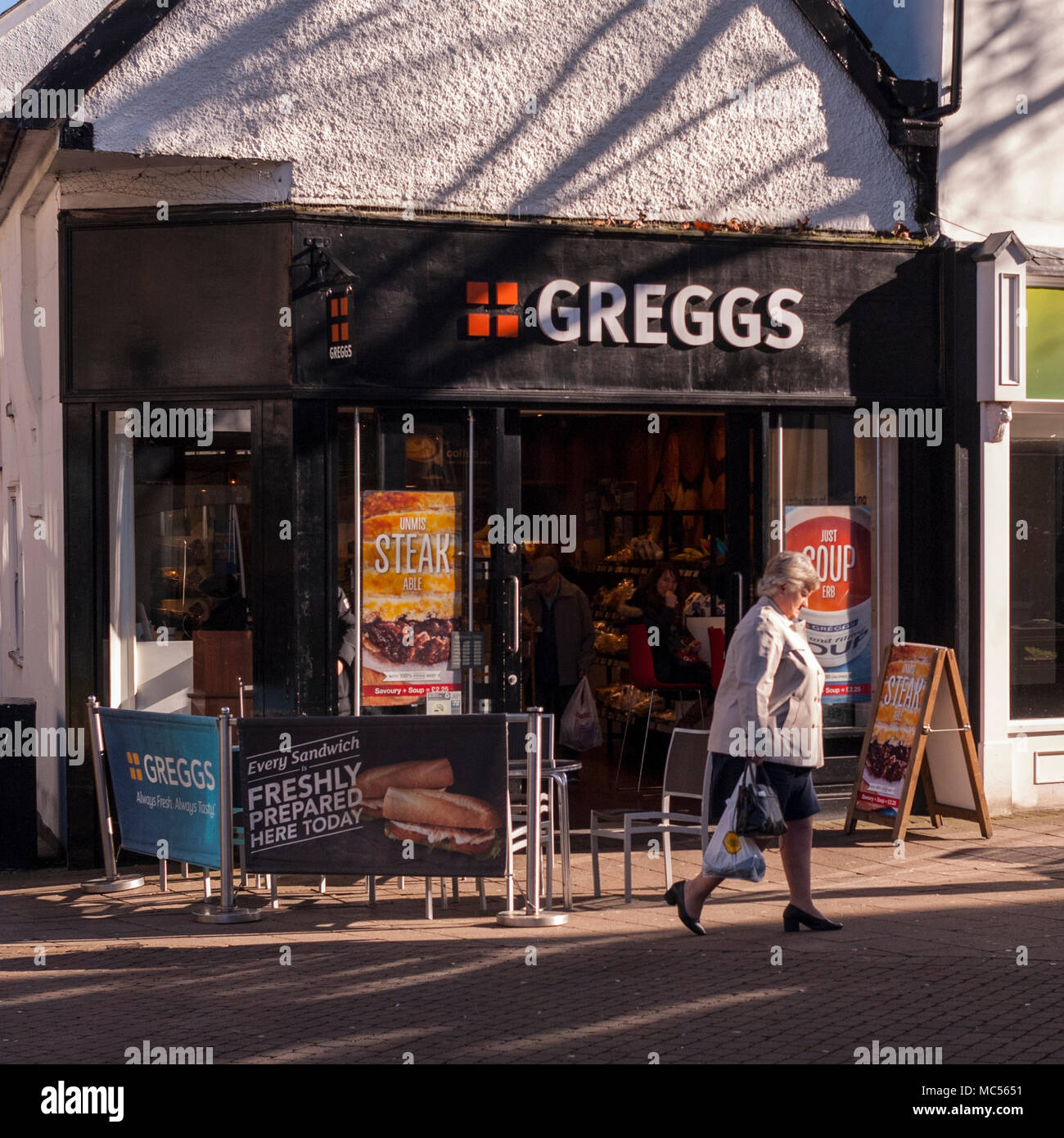 Greggs the bakers in Bury Saint Edmunds , Suffolk , England , Great Britain , UK Stock Photo