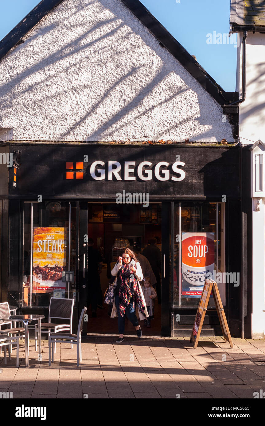 Greggs the bakers in Bury Saint Edmunds , Suffolk , England , Great