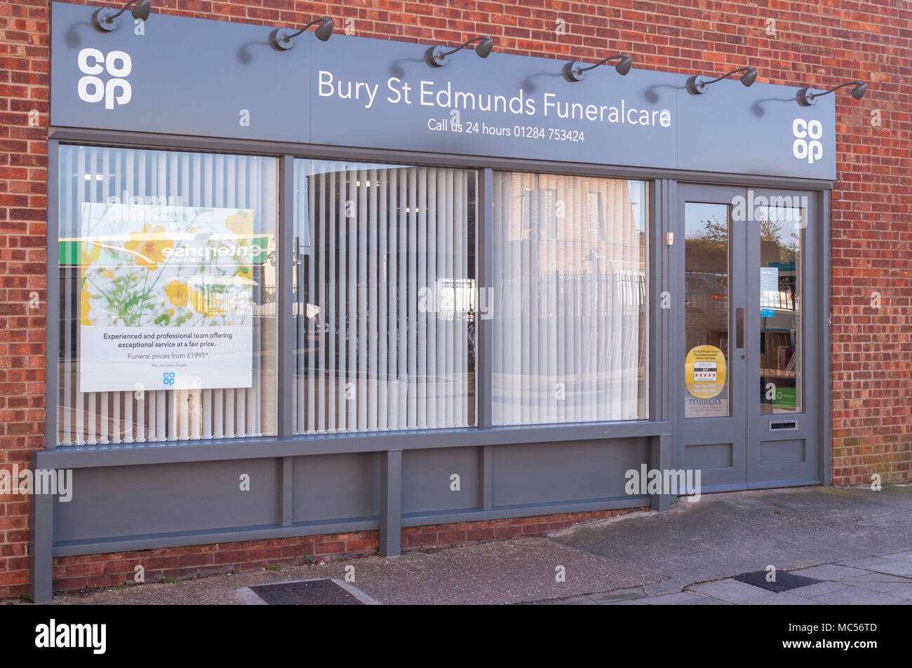 COOP funeralcare in Bury Saint Edmunds , Suffolk , England , Great Britain , UK Stock Photo
