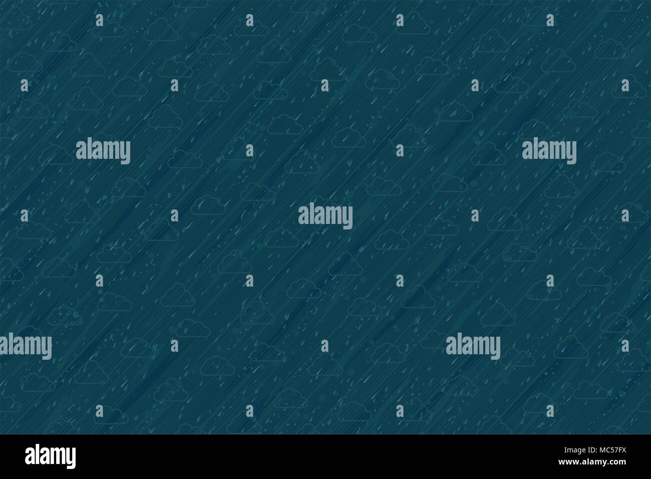Rain streaming, seamless vector texture pattern, horizontal background Stock Vector