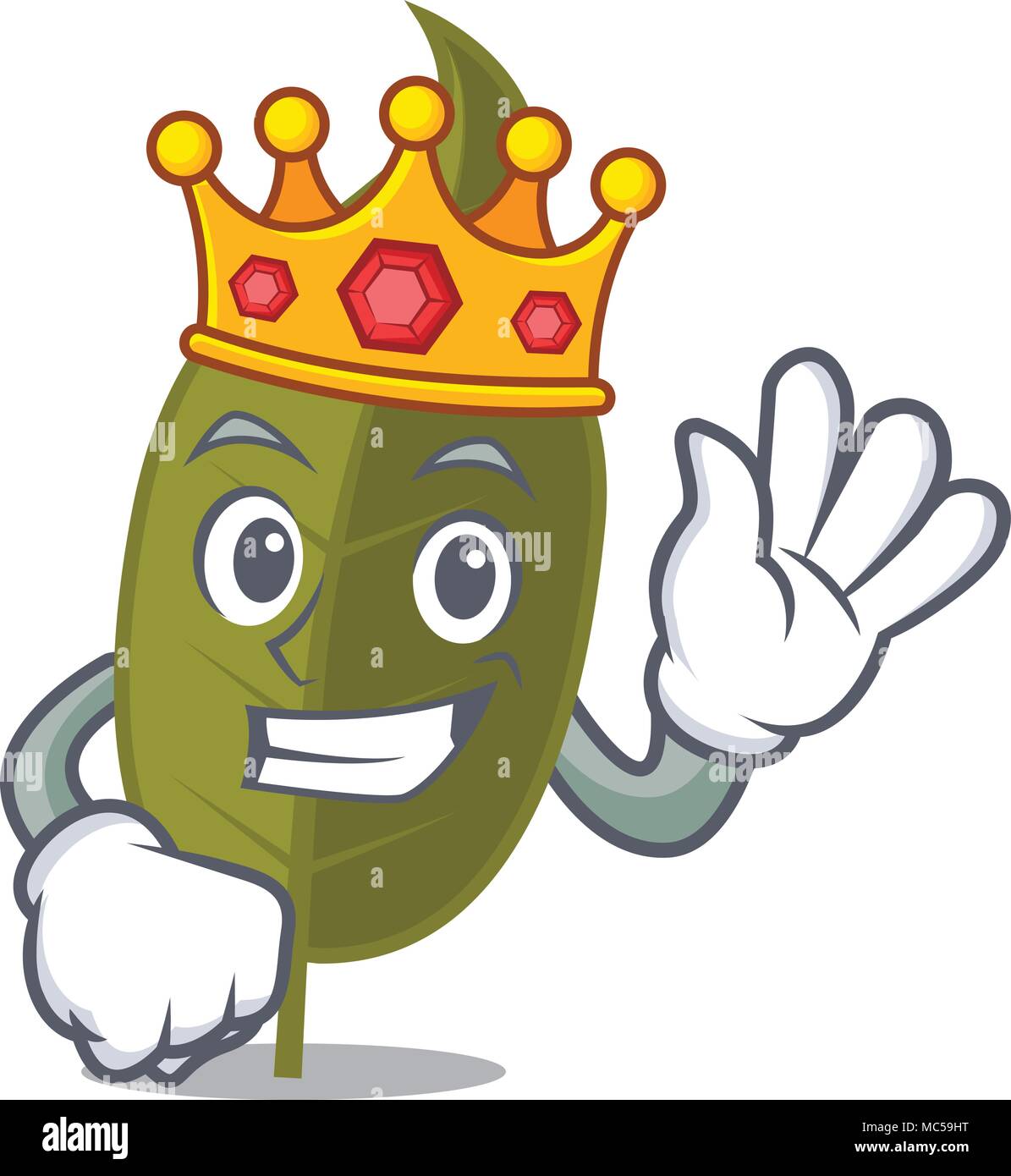 King bay leaf mascot cartoon Stock Vector Image & Art Alamy