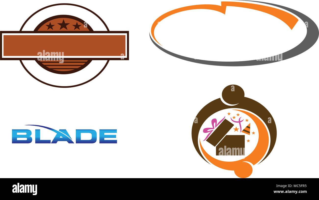 Vector Template Sign Set Stock Vector Image & Art - Alamy