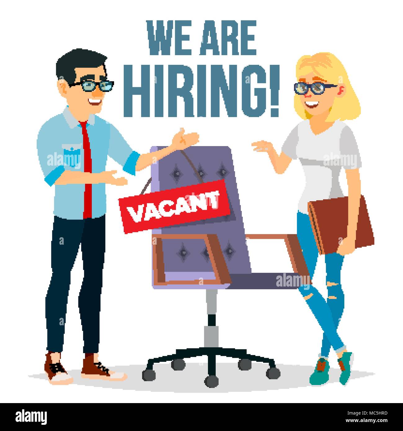 Recruitment Process Vector. Human Resources. Choice Of Candidate 